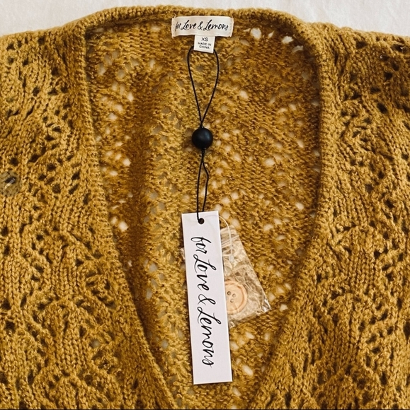 🍋Goldenrod For Love and Lemons Cardigan - Picture 4 of 7